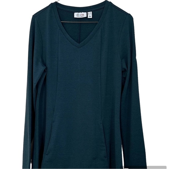 Denim&Co Tops - Denim & Co Top  Swing Style Front Pockets Long Sleeve Oversized XS